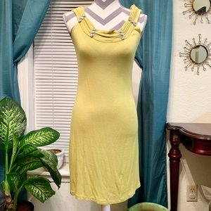 Yellow Green Midi Dress